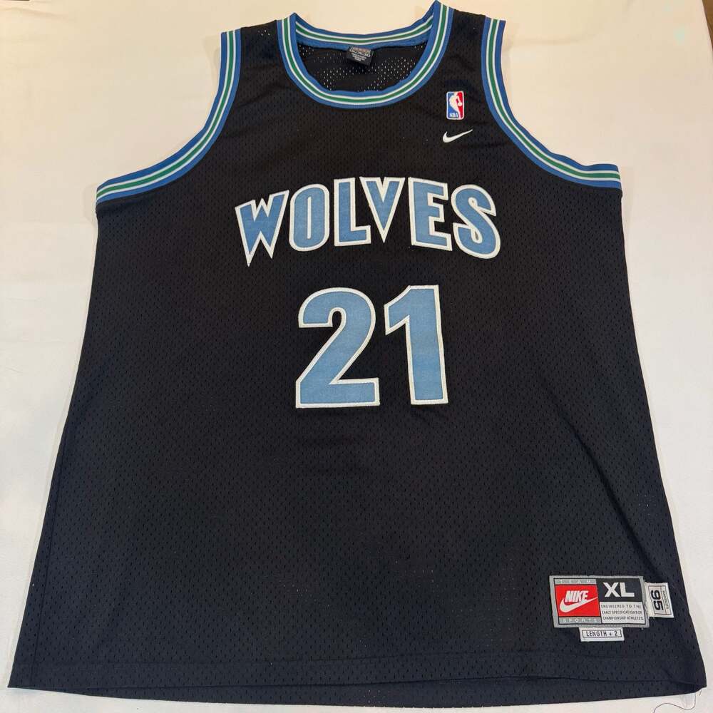 Vintage Minnesota Timberwolves Kevin Garnett Size XL Black Nike Jersey ,